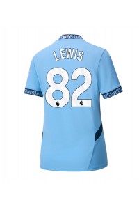 Manchester City Rico Lewis #82 Fotballdrakt Hjemme Klær Dame 2024-25 Korte ermer